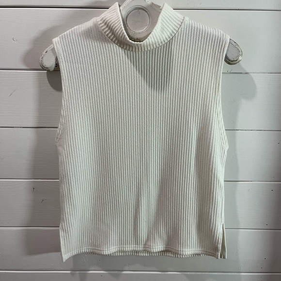 MIMZ – Sleeveless Ribbed Knit Mock Neck Top – Size P/S - Picture 1 of 8